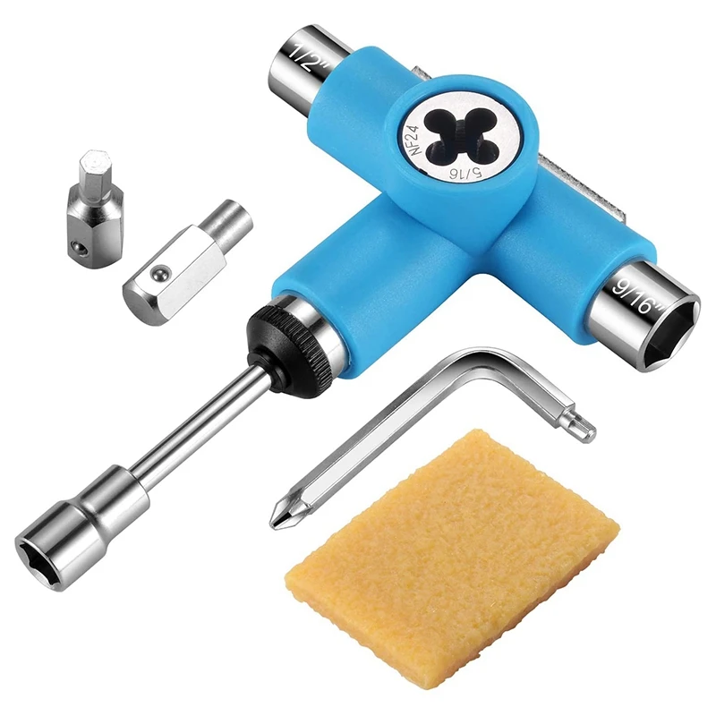 

Skate Repair Tool Kit All-In-One Multi-Function Skateboard Wrench T-Shape Roller Skate Tools