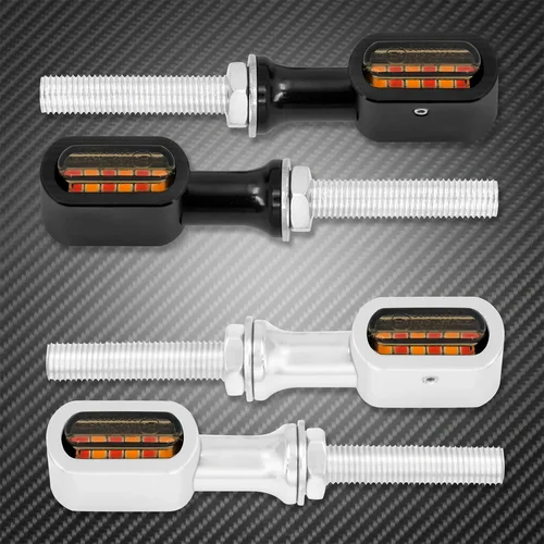 Imagen 2 del producto Luz trasera LED E Mark para motocicleta, Mini luces traseras de freno de señal de giro para Harley Touring XL, BMW, Yamaha Run, lámpara indicadora