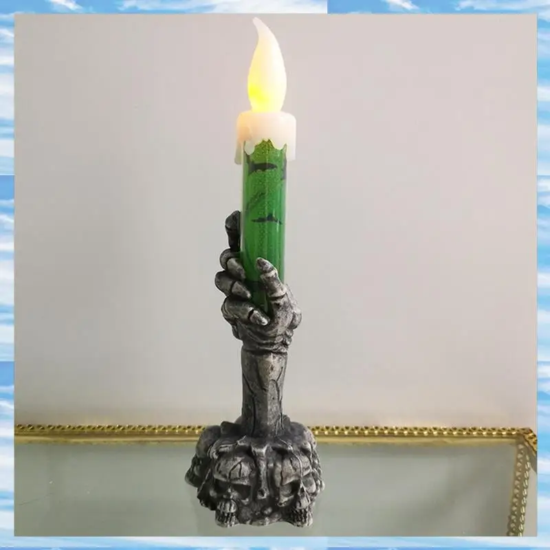 فلاش تريند شموع حفلة الهالوين الهياكل العظمية شبح القرع ديكورات المنزل زينة الهالوين السعيدة #3