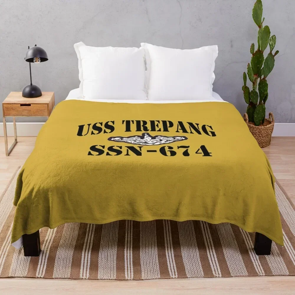 

USS TREPANG (SSN-674) SHIP'S STORE Throw Blanket Multi Purpose Soft Warm Blanket for Home Travel