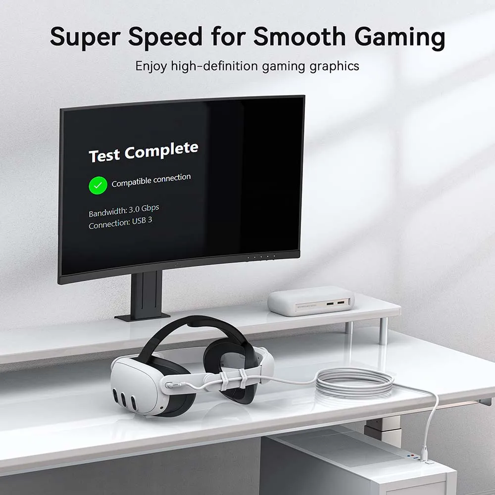 AMVR Brand New 5m Link Cable for Quest 3S/3/2/Pro USB Cable for PICO 4/4 Ultra VR Accessories