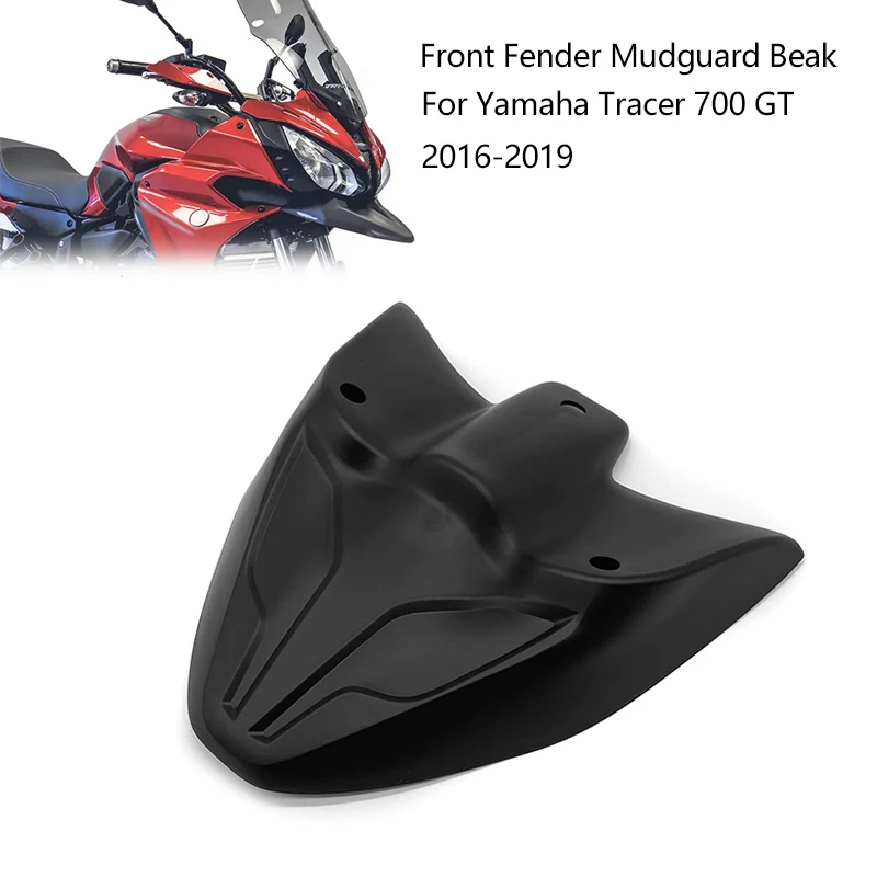 Fit for Yamaha Tracer 700 GT 2016-2019Motorcycle Accessories Front Fender Mudguard Beak Nose Cone Extension Cowl Extension Cover