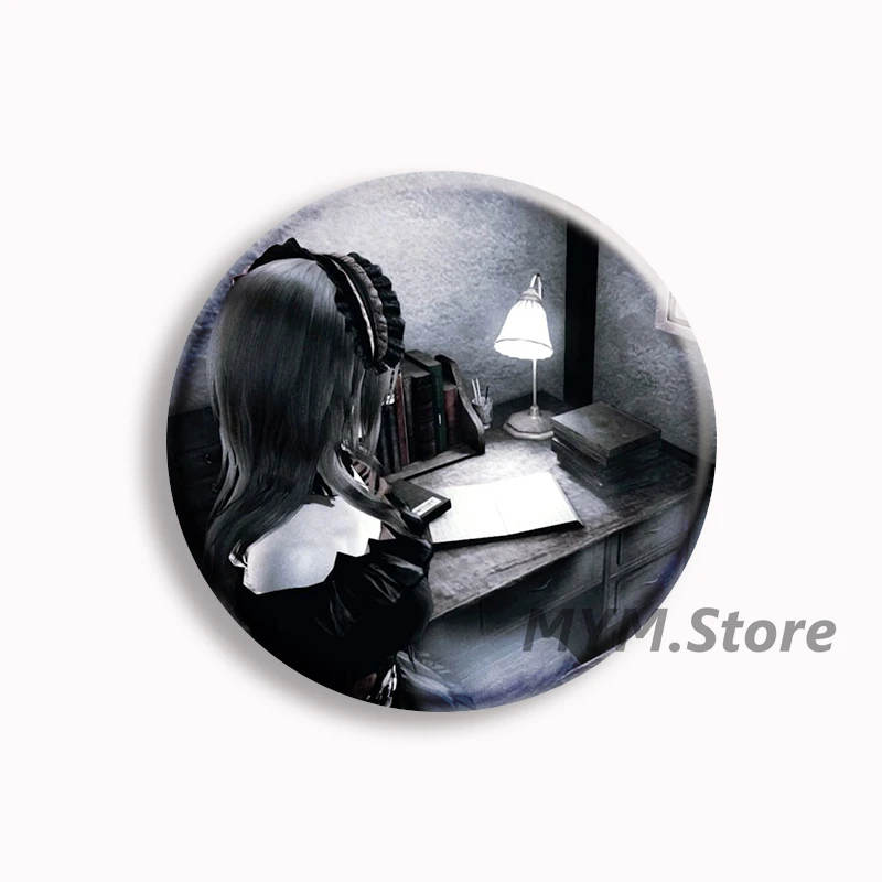 Horror Game Miu Hinasaki Yuri Kozukata Soft Button Pin Fatal Frame Brooch Badge Bag Decor Jewelry Fans Gamer Collect Gifts