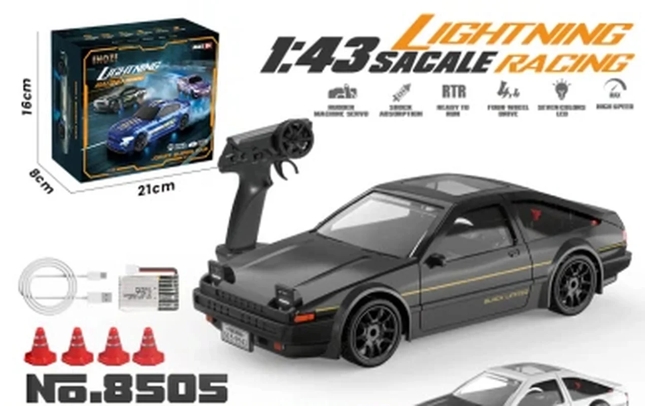 2026 PX8505 1:43 proporción completa RC Drift Car 4WD con luces giroscopio velocidad ajustable escritorio carreras niño juguete para regalo