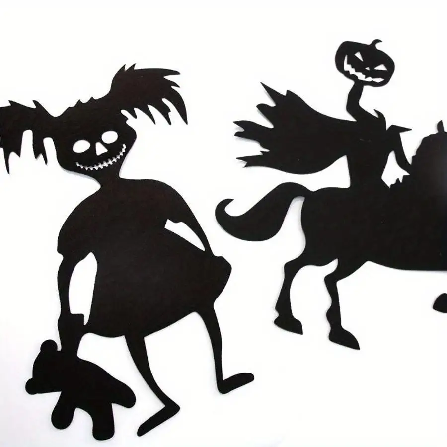 2026 Evil Pattern Halloween Wall Sticker Removable Decal Waterproof Decor For Door Window Indoor Home Party Supplies