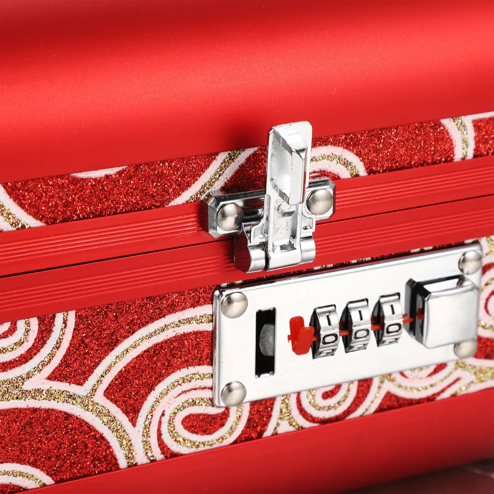 Retro Wooden Jewelry Box Vintage Style Lockable Jewelry Organizer Decorative Storage Case for Rings Earrings Necklaces Home Use