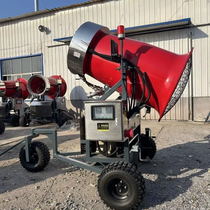 Robust Real Snow Making Machine and Snow Making Machine for Ski Resorts with Weatherproof Design.