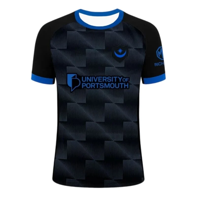Neue 2026 Portsmouth FC 26-27 Saison Heim- & Auswärtstrikots – Atmungsaktive T-Shirts für Erwachsene & Kinder (Fanbekleidung / Familien-Matching) – Detail 7