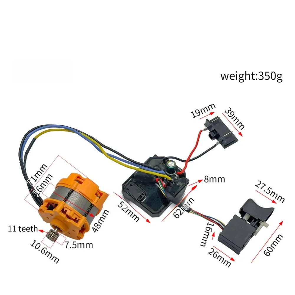 Brushless 21V Motor Assembly for For dayi Reciprocating Saws 11 Tooth Drive Gear Enhanced Control Reduced Vibration
