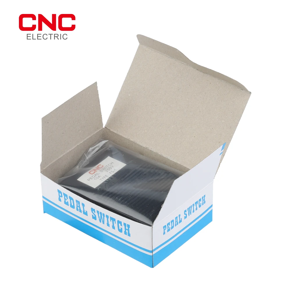 CNC 1pcs Metal Foot Switch Controller SPDT Foot Pedal Self Reset Cable 12cm Momentary 1NO1NC 10A/250V