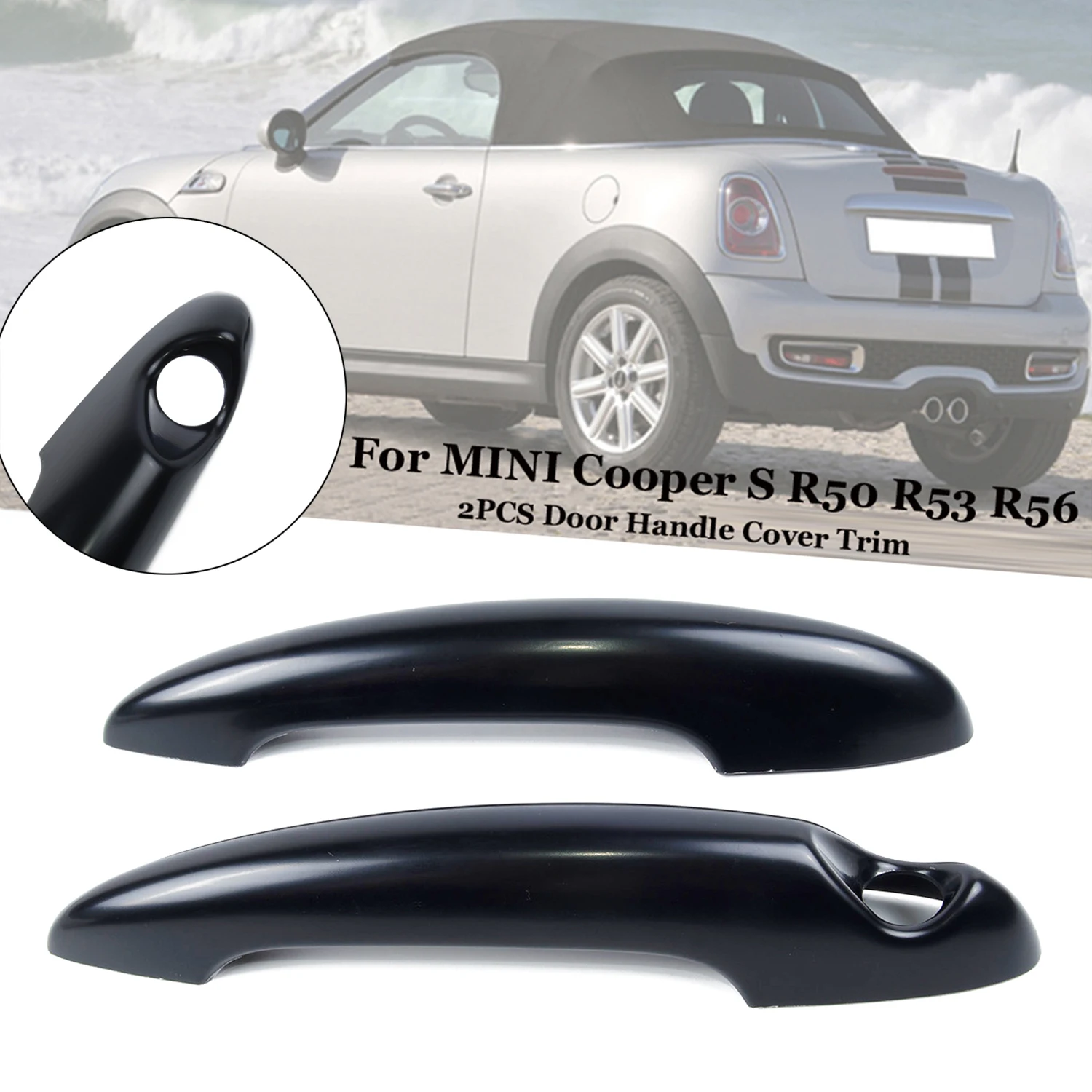 

Car Stylings Front Rear Right Left Black Exterior Outside Door Handle For BMW MINI Cooper S R50 R53 R56 ABS Auto Accessories