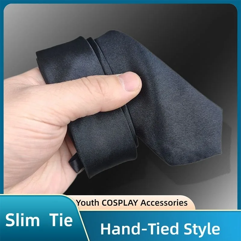 ربطة عنق سوداء ضيقة - بوليستر 5 سم، مثالية لحفلات الزفاف والعمل