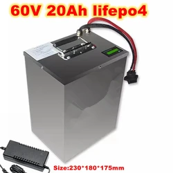 customize 60v 20Ah lifepo4 lithium battery pack with BMS deep cycle for 2000W 25000W e bike scooter vehicle + 5A charger