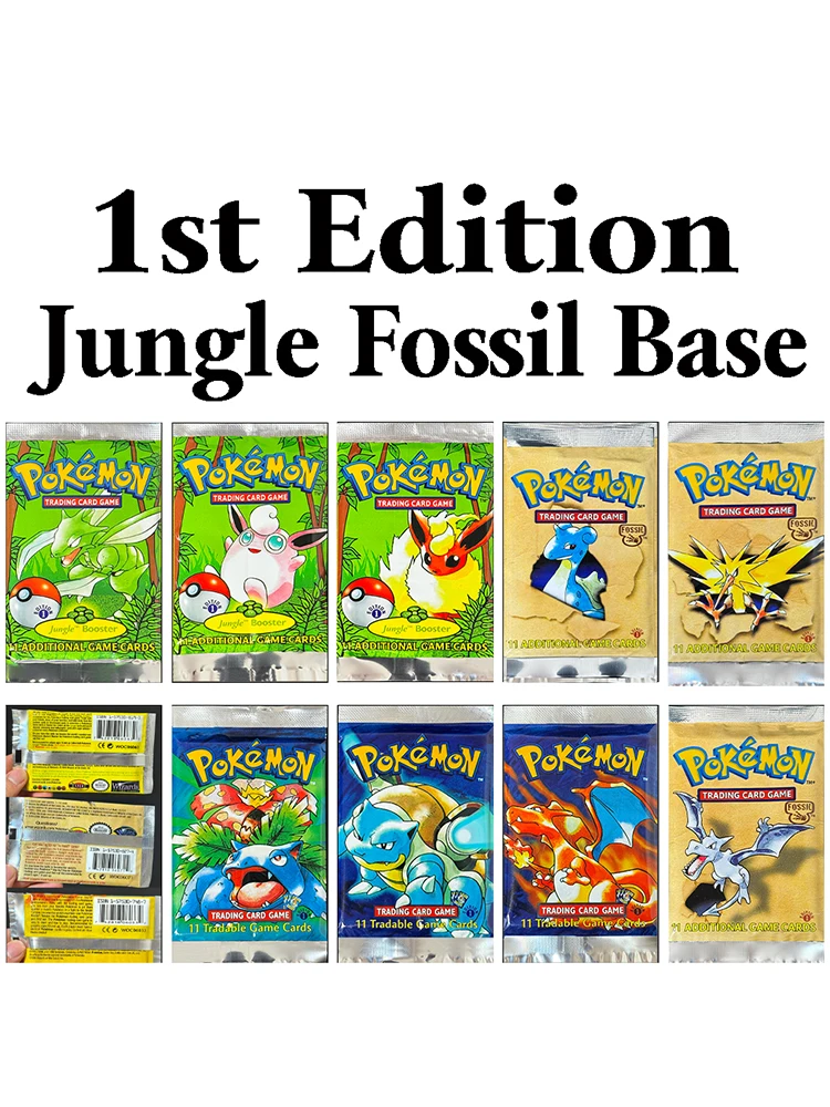 Pokémon Booster Box Packs TCG 1er jeu cartes Flareon Scyther Wigglytuff Charizrd Blastoise Venusaur aérodactyl Lapras Zapdos