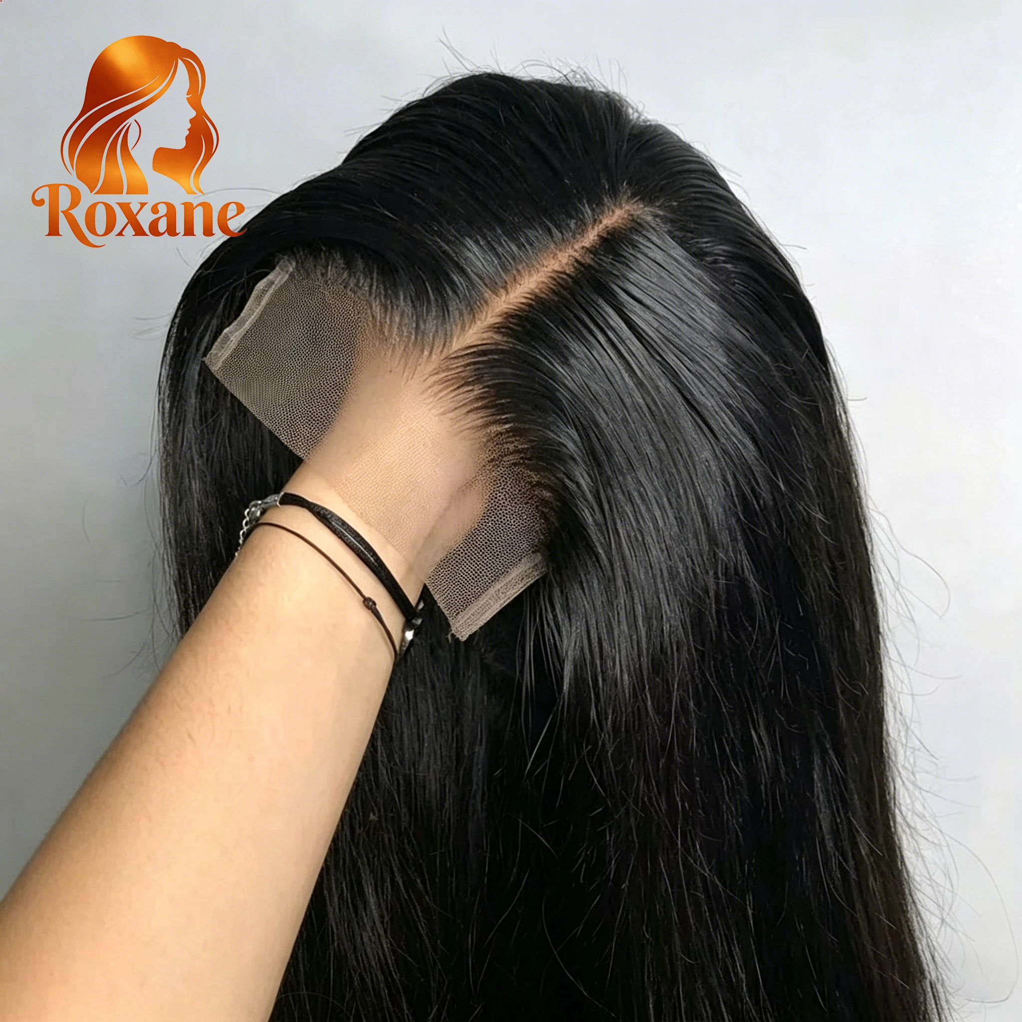 

Парик из натуральных волос Roxane Bone Straight 13x4 HD Lace Frontal, предварительно снятая линия роста волос, 30-40 дюймов, парик с фронтальной шнуровкой 13x6, 220% плотность
