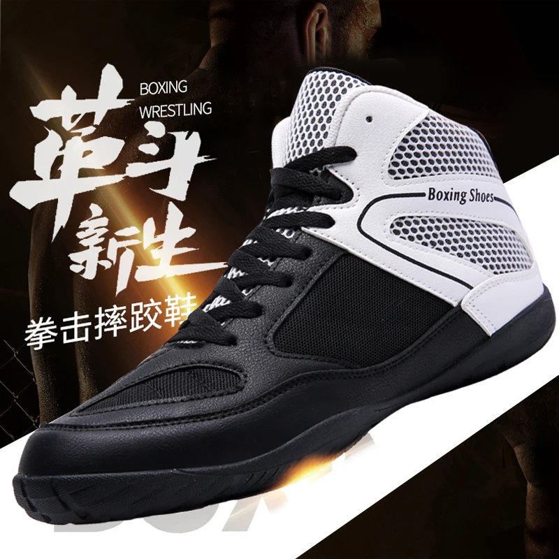 

2024 New Men Boxing Sneakers Breathable Wrestling Training Shoes Wear-Resisting Combat Sneakers Non Slip Wrestling Footwears