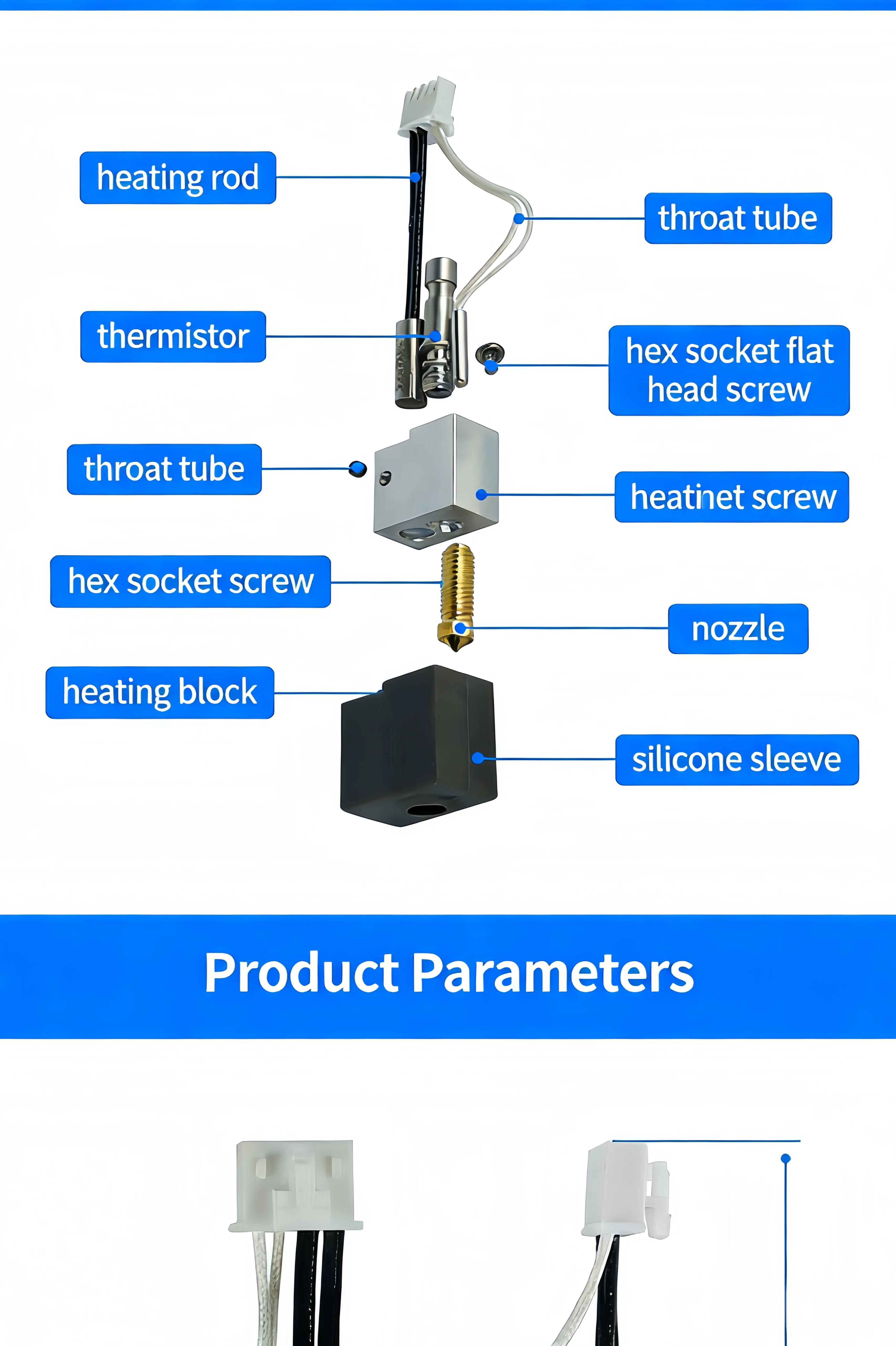 VOLFAN Druckkopf für 3D-Drucker, Ganzmetall-Hotend, hohe Temperatur, hohe Geschwindigkeit, für ANYCUBIC Kobra S1 Combo FDM 3D-Drucker – Detail 5