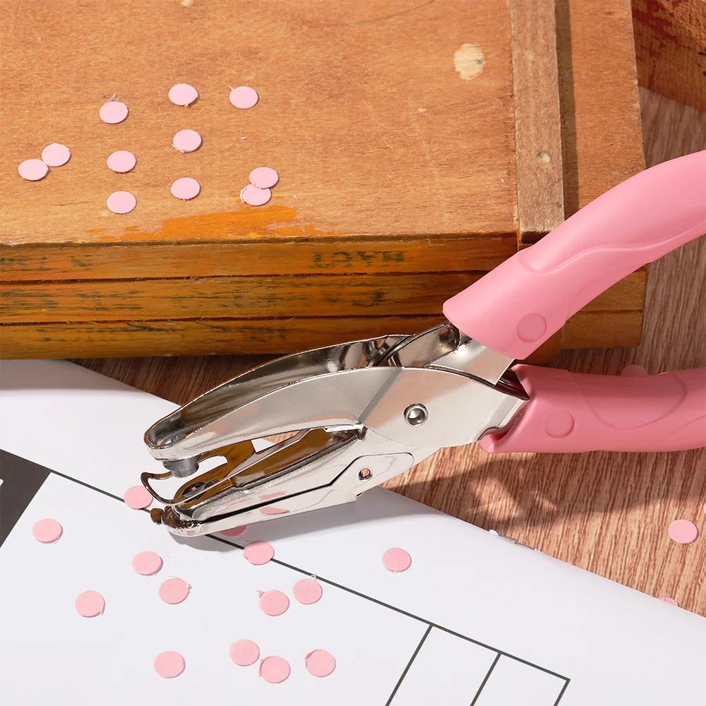 Metal Scrapbook Heart Circle Shape Hand Tool Paper Cutter Single Hole Hole Punch