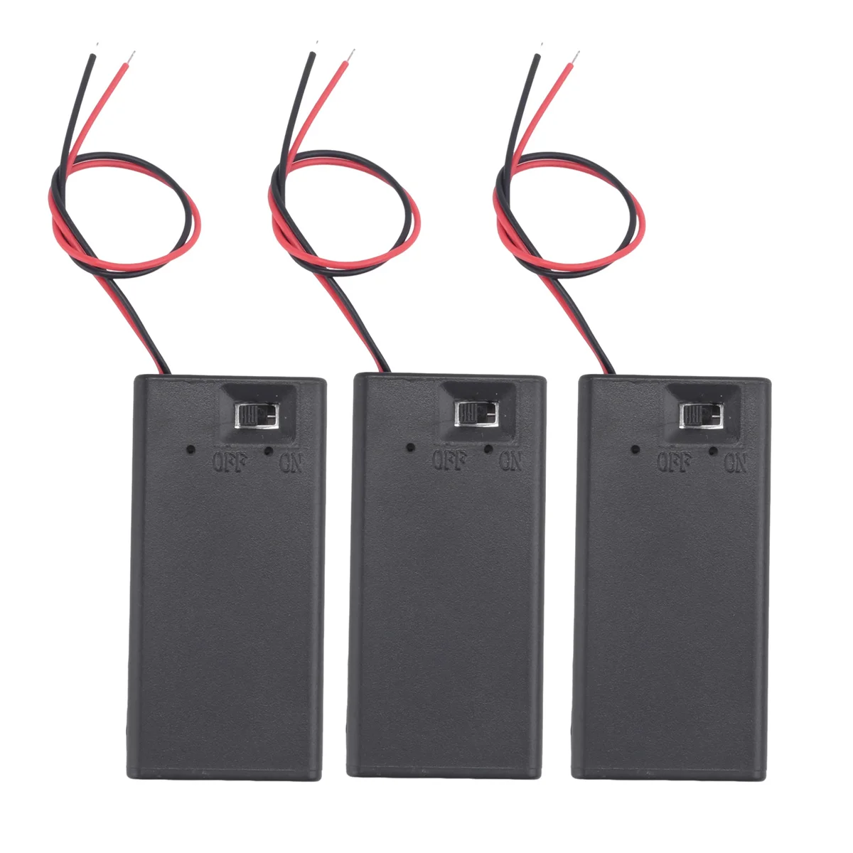 SSR 3 pezzi interruttore on/off a due fili 1 supporto per custodia per batteria da 9 V