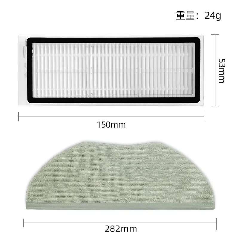 Rodillo de filtro HEPA para aspiradora robótica S9, S6 Pro, X90, X95, 360, cepillo principal lateral, mopa, trapo de tela, piezas de repuesto,