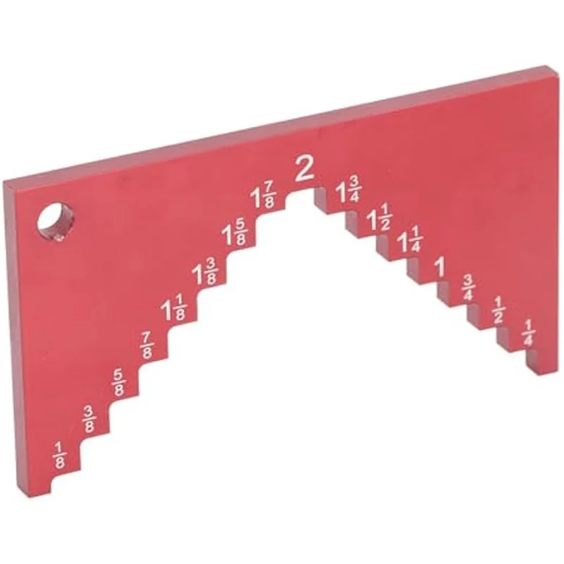 Stufentiefenmesser für Oberfräse und Tischkreissäge, Höhenmessgerät-Set für Einrichtung von Blöcken, Stufentiefenmessgerät aus Aluminium, langlebiges Klarheitstiefenmessgerät