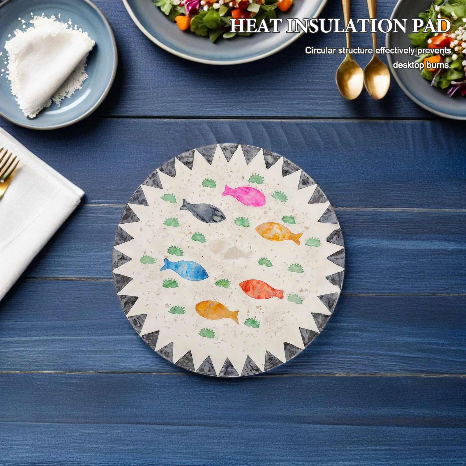 

Set 4 Creative Insulation Pads Non Slip Heatproof Kitchen Dining Table Mats 12x18 Inch Decorative Placemats for Home and