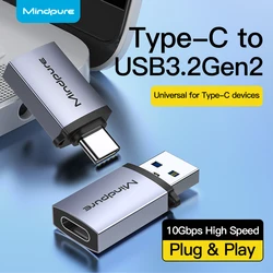 Mindpure USB 3.2 Adapter OTG Type C to USB Adapter For Samsung S20 Macbook Laptops Card Reader USB3.0 to Type-C OTG Connector