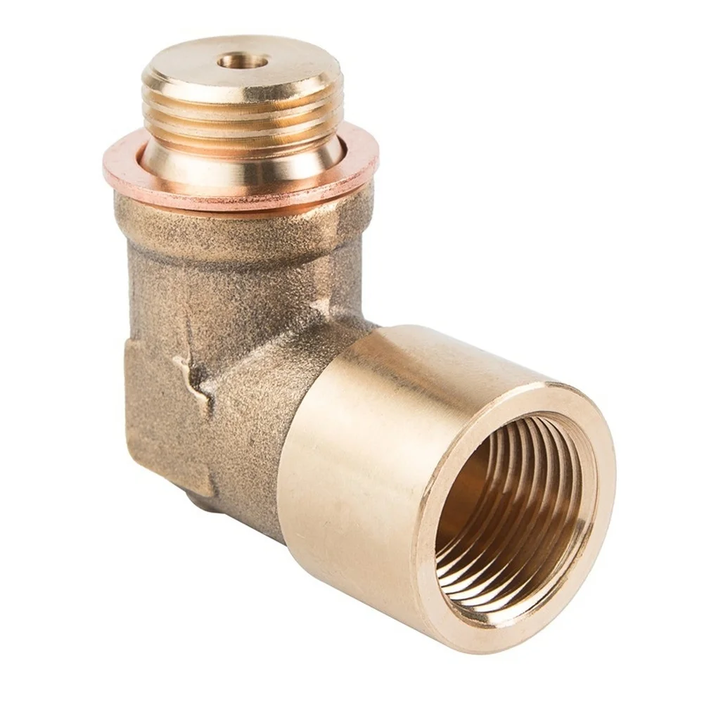 For Car Exhaust Sensor Adapter Brass 90 Degree Elbow with M18x1 5 Thread for Reliable Automotive Sensor Connection