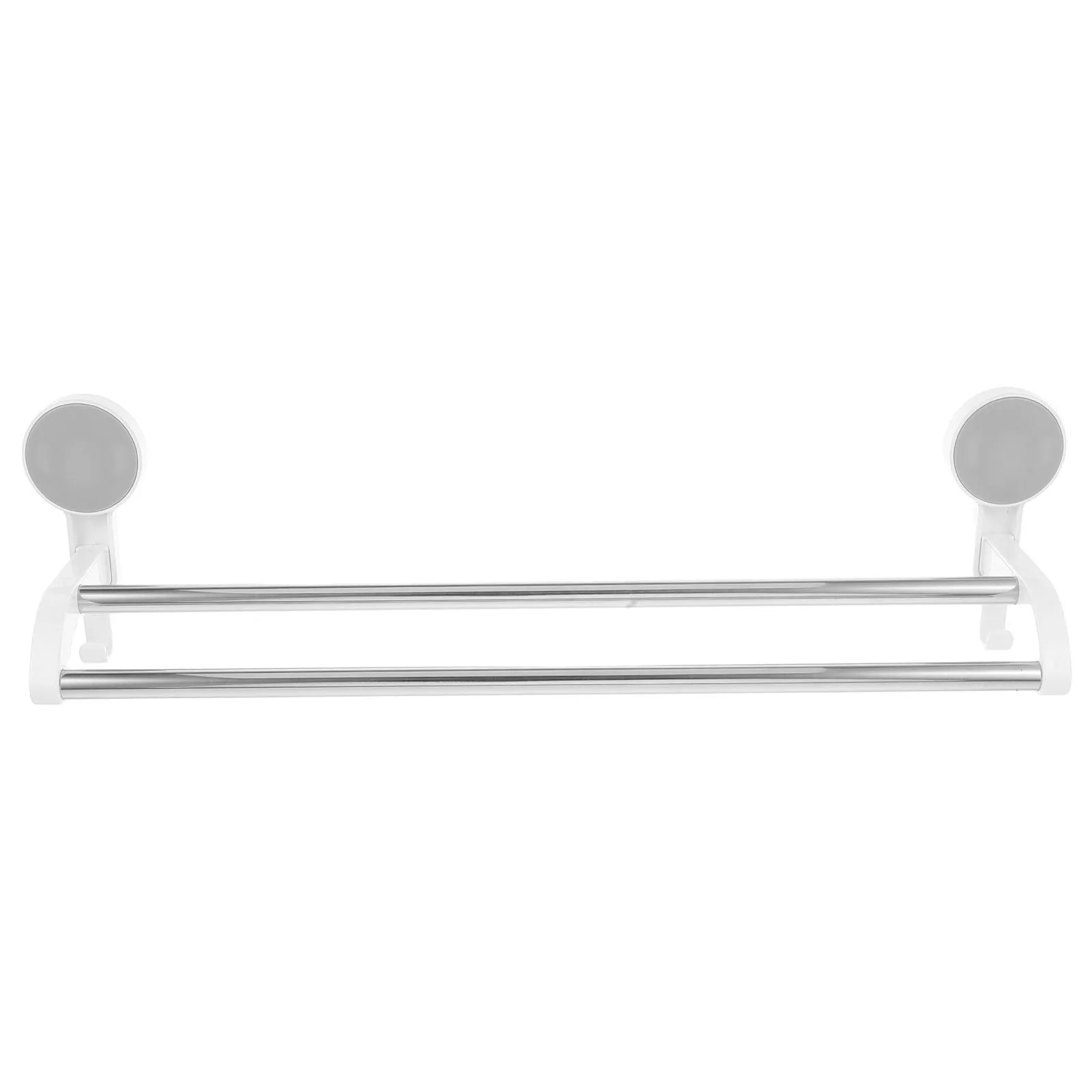 

Wall Mount Double Rod Towel Rack Bathroom Kitchen Holder No Drill Stainless Steel Bar Shelf Storage Accessories