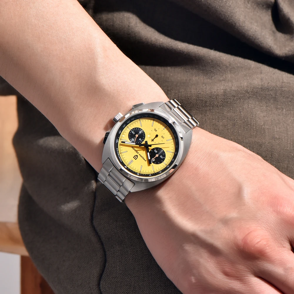 2025 جديد PAGANI تصميم ساعات رجالية فاخرة ساعة كوارتز الرجال VK63 كرونوغراف ساعات المعصم AR الياقوت مقاوم للماء ساعة مضيئة