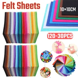 120-40PCS 10x10CM Felt Fabric DIY Crafts Non-woven Fabric Sewing Accessories Felt Pack Assorted Color Soft for Kids Dolls Toys