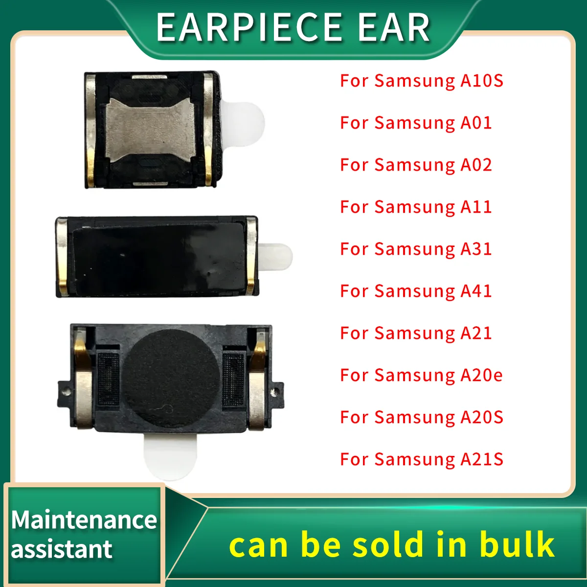

10Pcs/Lot Earpiece Ear Speaker Sound Receiver Flex Cable For Sam A01 A02 A10S A11 A20E A20S A21S A31 A41 A21 Parts replacement
