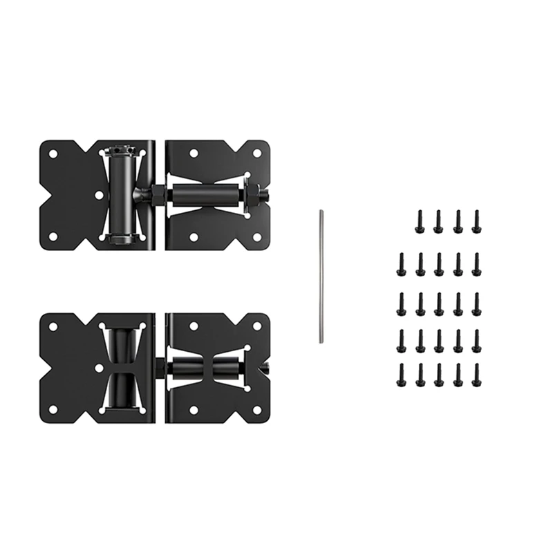 ABBN-Self Closing Gate Hinge Heavy Duty 90 Degree Adjustable With Installation Screws And Swing Adjuster Tool For Fences
