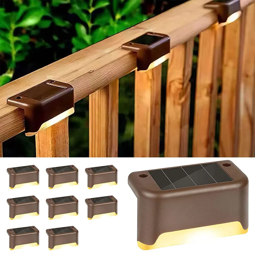 

LED Solar Stair Lamp Solar Step Lights Outdoor Lamp for Fence Deck Railing and Stairs Pathway Yard Patio Night Light