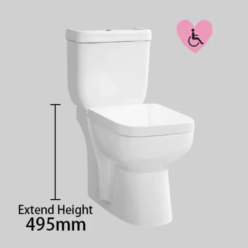 Comfort Highly Flush Toilet Two-piece toilet for the elderly