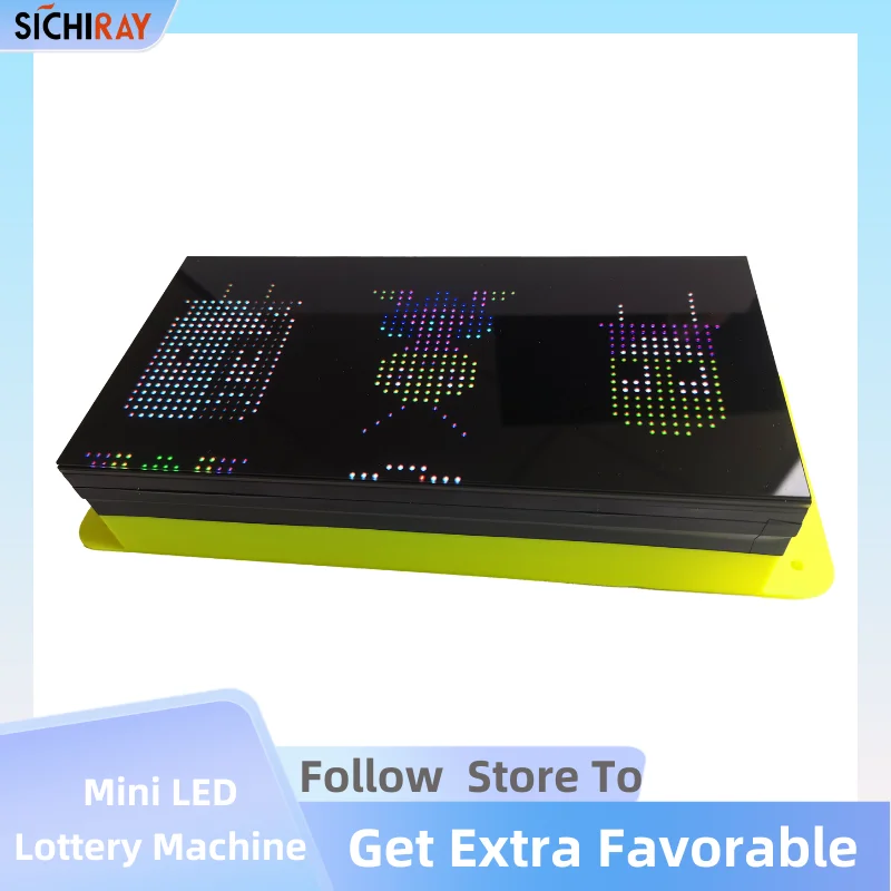 Mini Lottery Machine Color LED Display 3D Printed Case Scrolling Page Probability Customized Fun Lucky Game