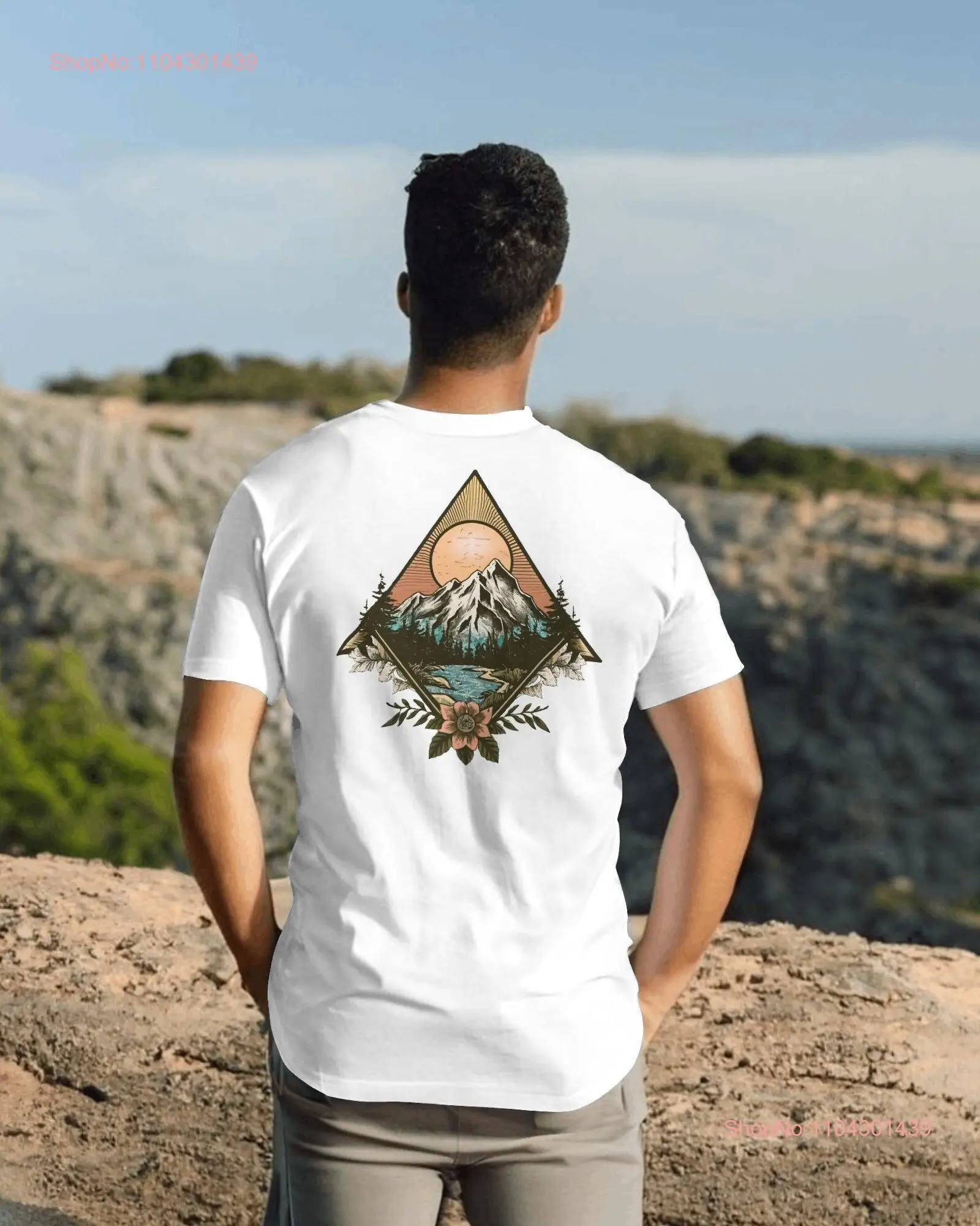 Mountain River Sun Flower T Shirt by DAZZLE Urban street skate surf goods long or short sleeves