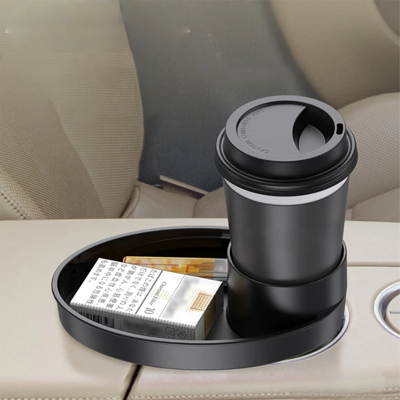 

Car Cup Holder Tray Central Control Armrest Drink Holder Auto Key Coin Purse Storage Tray Expanded Table Organizer Box