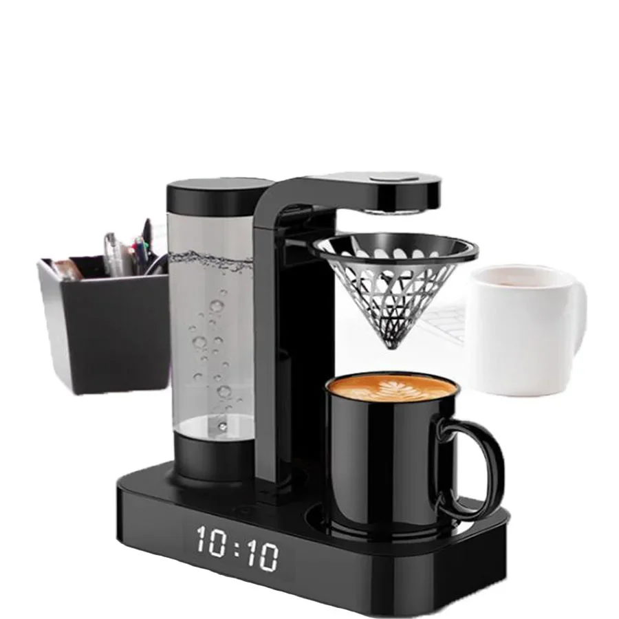 Household Coffee Machine Clock American Drip Office Mini Coffee pot machine Hand punch coffee maker 220v 600w