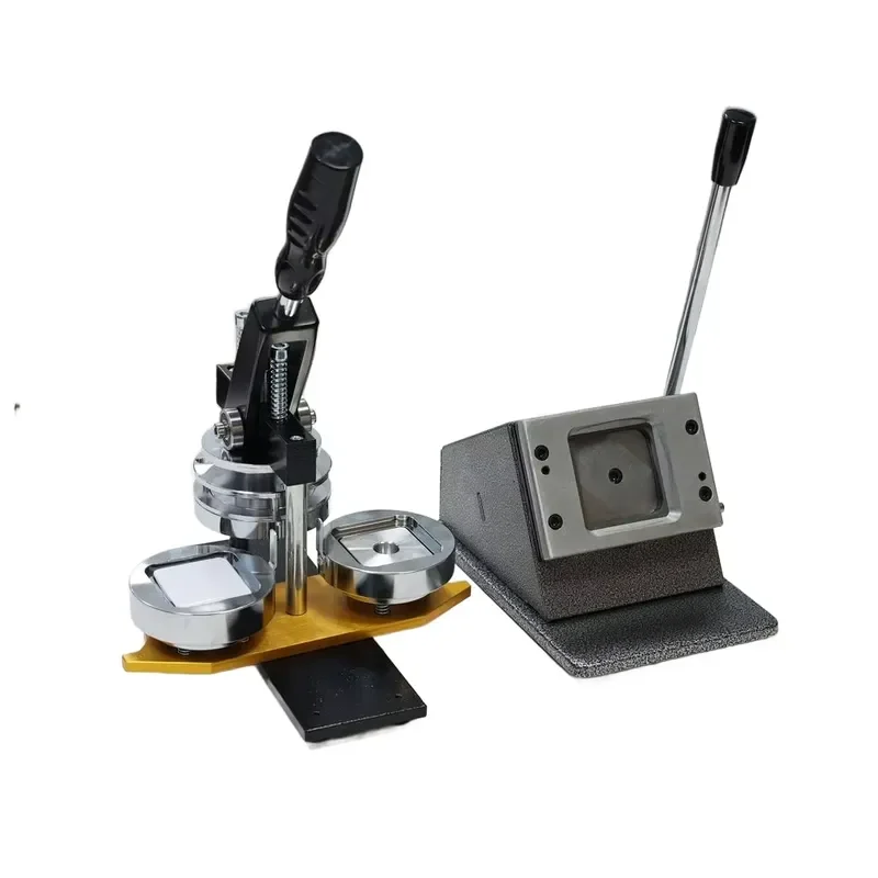 for CX-55 Square Button Maker Machine 50x50mm Pin Badge Press for Promotional Gift Production Refrigerator Magnet Keychain