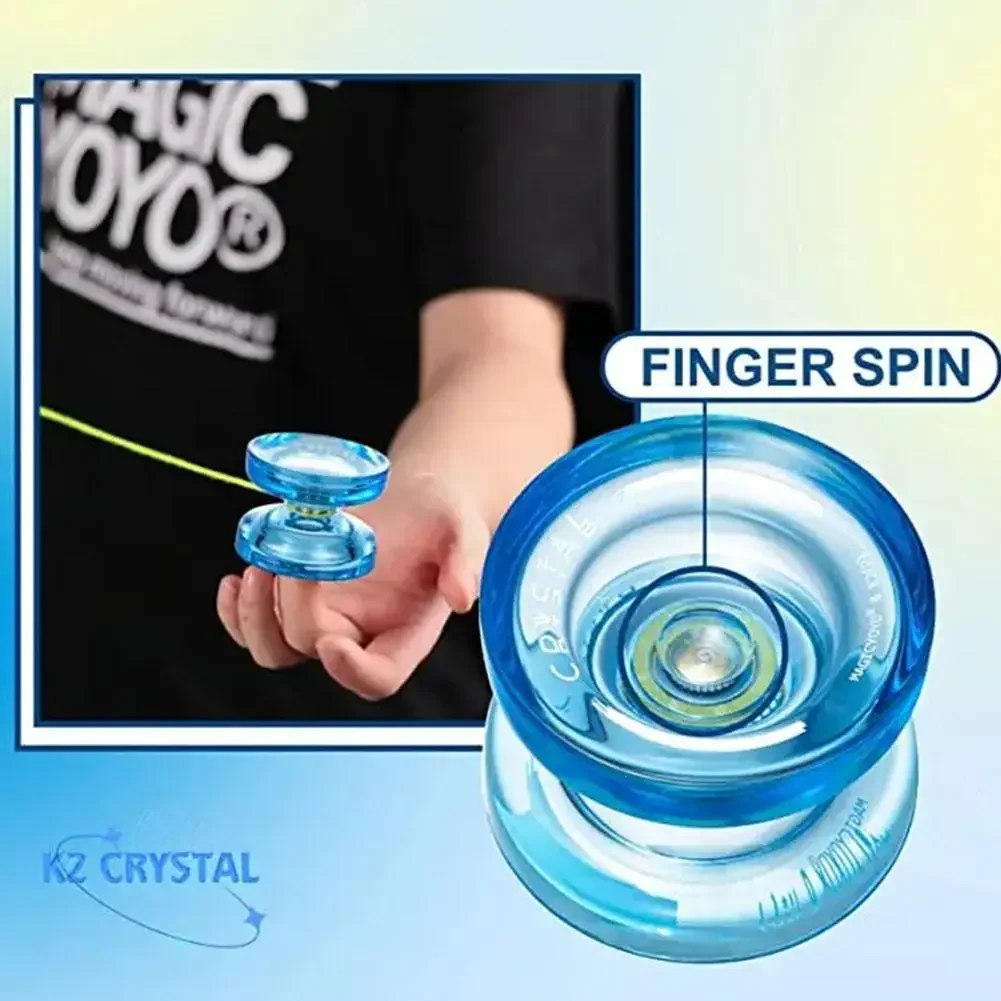 Yoyo de cristal sensible para principiantes, juguete clásico de ABS para regalo, rodamiento no sensible, YO-YO avanzado