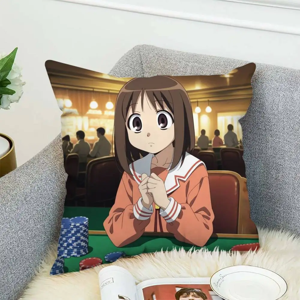 Azumanga Daioh كيس وسادة فاخر على الوجهين لوسائد السيارة 45x45 غطاء الوسائد للمنزل والديكور أريكة المخدة 50x50