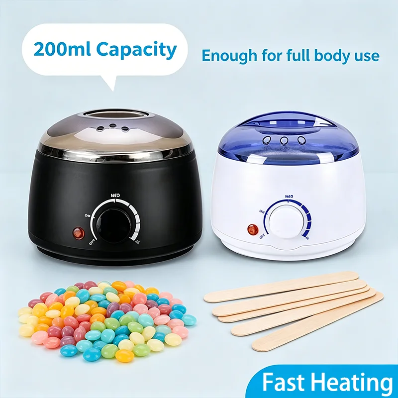 

2026 Upgraded 200ml mini Wax Heater, Portable Waxing Machine Kit for Face Legs Armpit, Home Salon Epilator Tool, Gift for Women