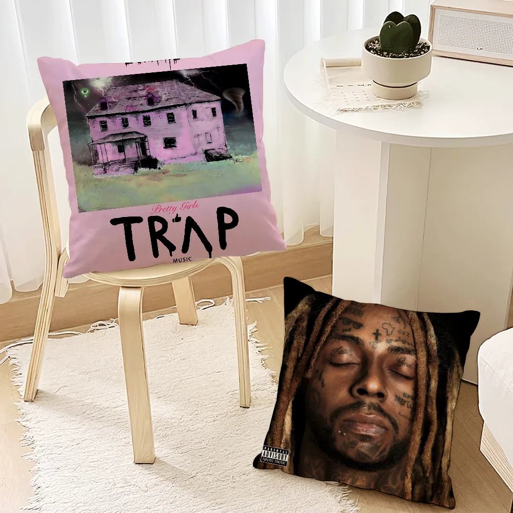 Rapper 2 Chainz Pretty Girls Like Trap Music For Bedroom Car Coffee Shop Room and Living Room Sofa Decorative Pillow Cover Case