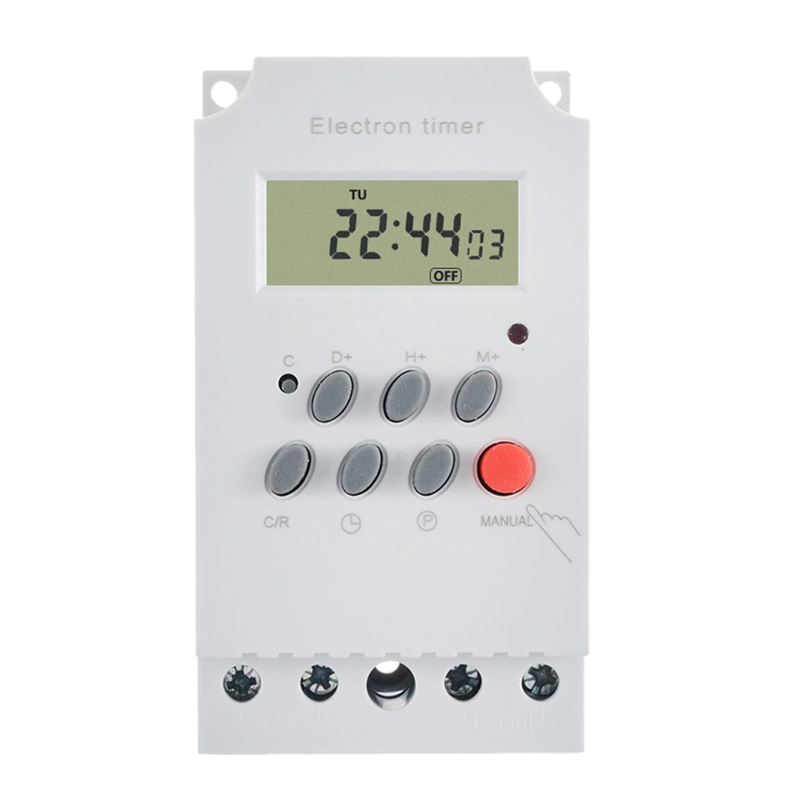 Electronic Timer AC220V 25A Digital Programmable Timer Din Rail Electronic Timer Time Switch Controller LCD Clock Outdoor Tools