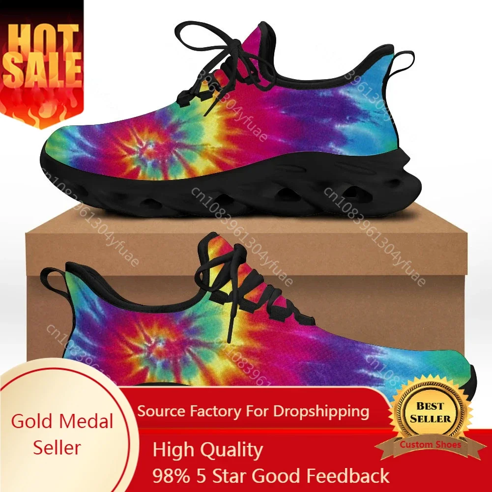 

Fashion Men Casual Sneakers Tie Dye Pattern Flats Shoes Comfortable Durable Footwear for Teen 2021 New Style Shoes