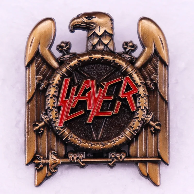 Classic Retro Heavy Metal Band Logo Badge Creative Hard Enamel Music Art Pin Backpack Jacket Decoration Music Lovers Fans Gift