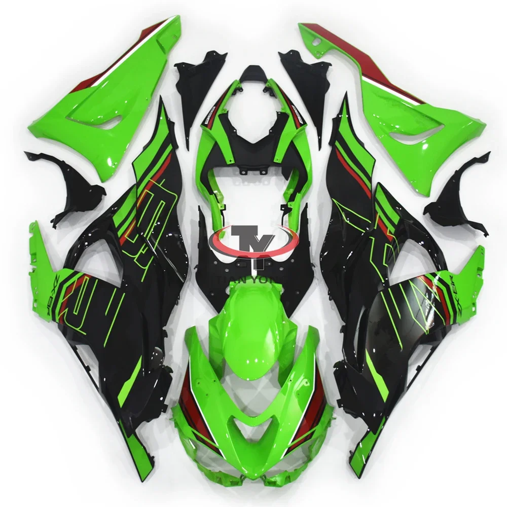 Motorcycle Full Fairing Kit For ZX6R 636 2024 2025 ZX 6R Green floral red KRT print line design Bodywork Cowling