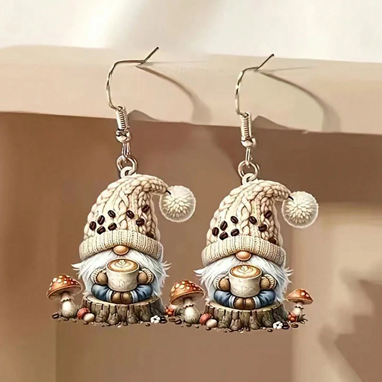 1Pair Leisure Elderly Pattern Earrings Interesting Party Decoration Earrings Halloween Christmas Gifts For Womens