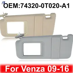 Car LEFT Sun Visor For Toyota Venza 2009 2010 2011 2012 2013 2014 2015 With Sunroof Gray Beige Tan Sunshade Cover Shade Sunvisor